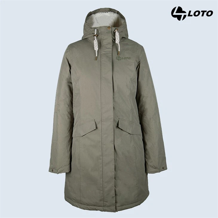 Fur lined winter coat